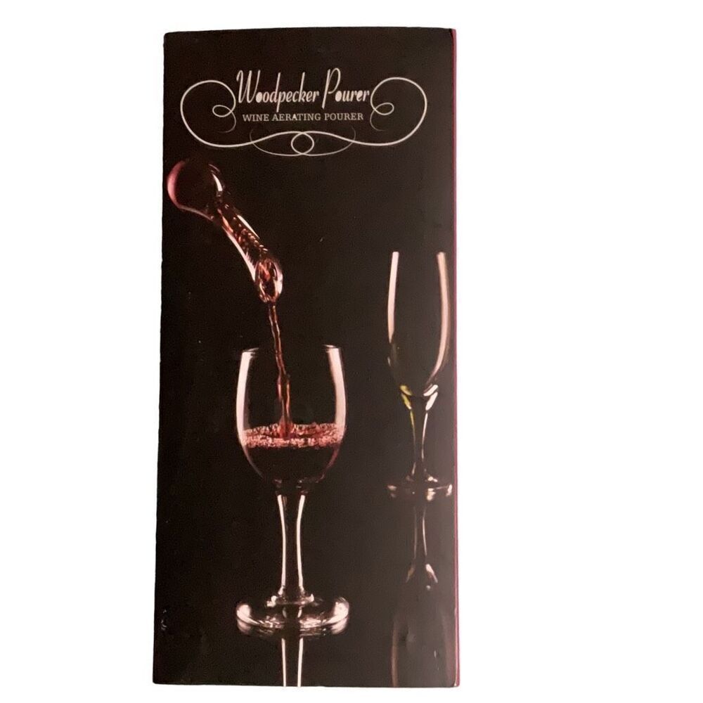 Woodpecker Pourer Wine Aerating Pourer Bottle Pourer Bar Accessories NIB